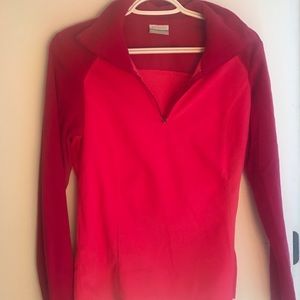 Columbia red fleece sweater S